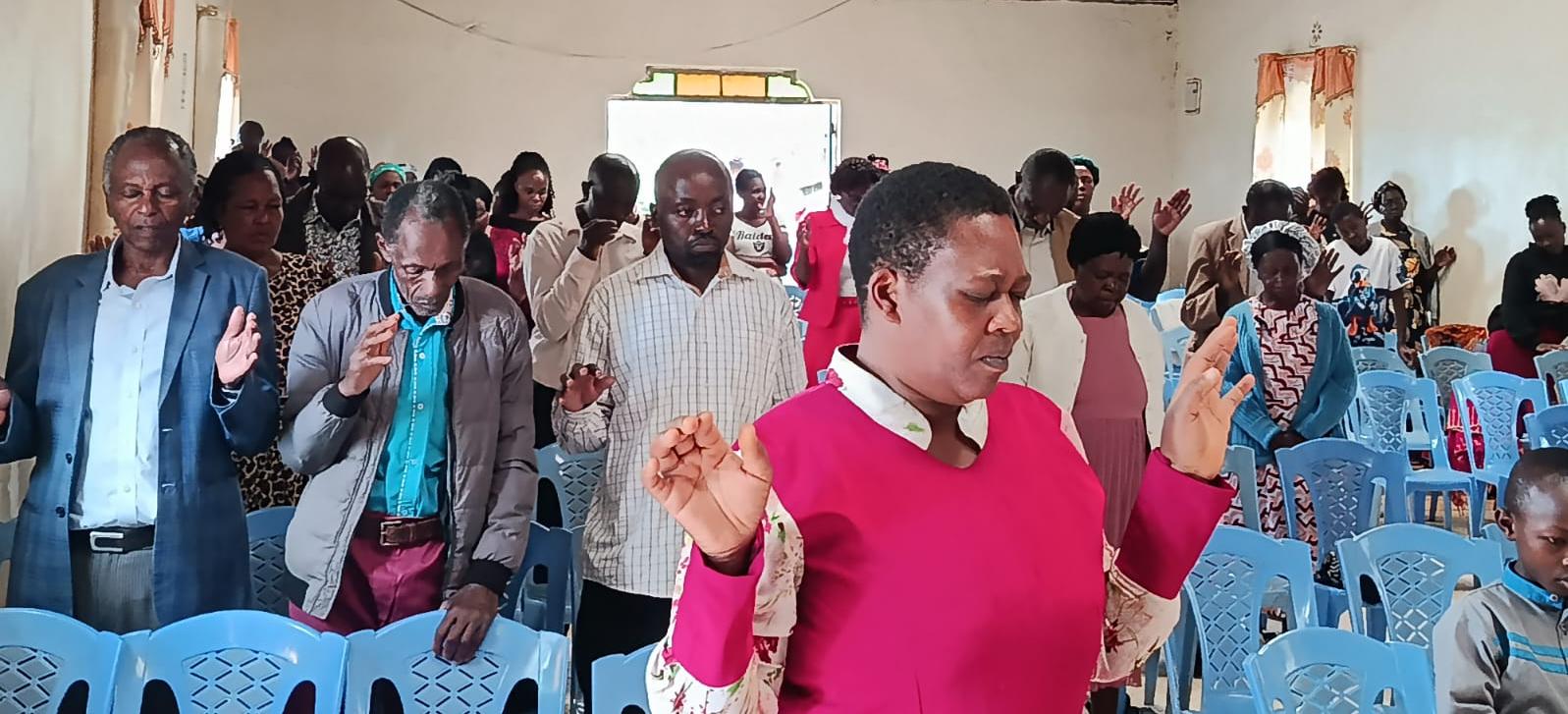 K.A.G Believers Family Church Ndundu congregation in worship